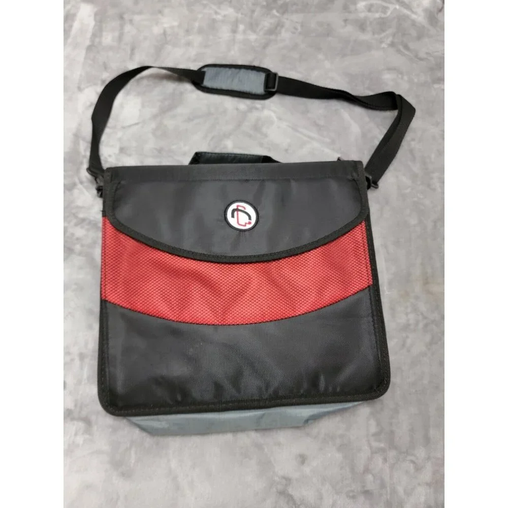 CASE IT DUAL 2 IN 1 RING BINDER 3in With Handle /Shoulder Strap RED /Black‎